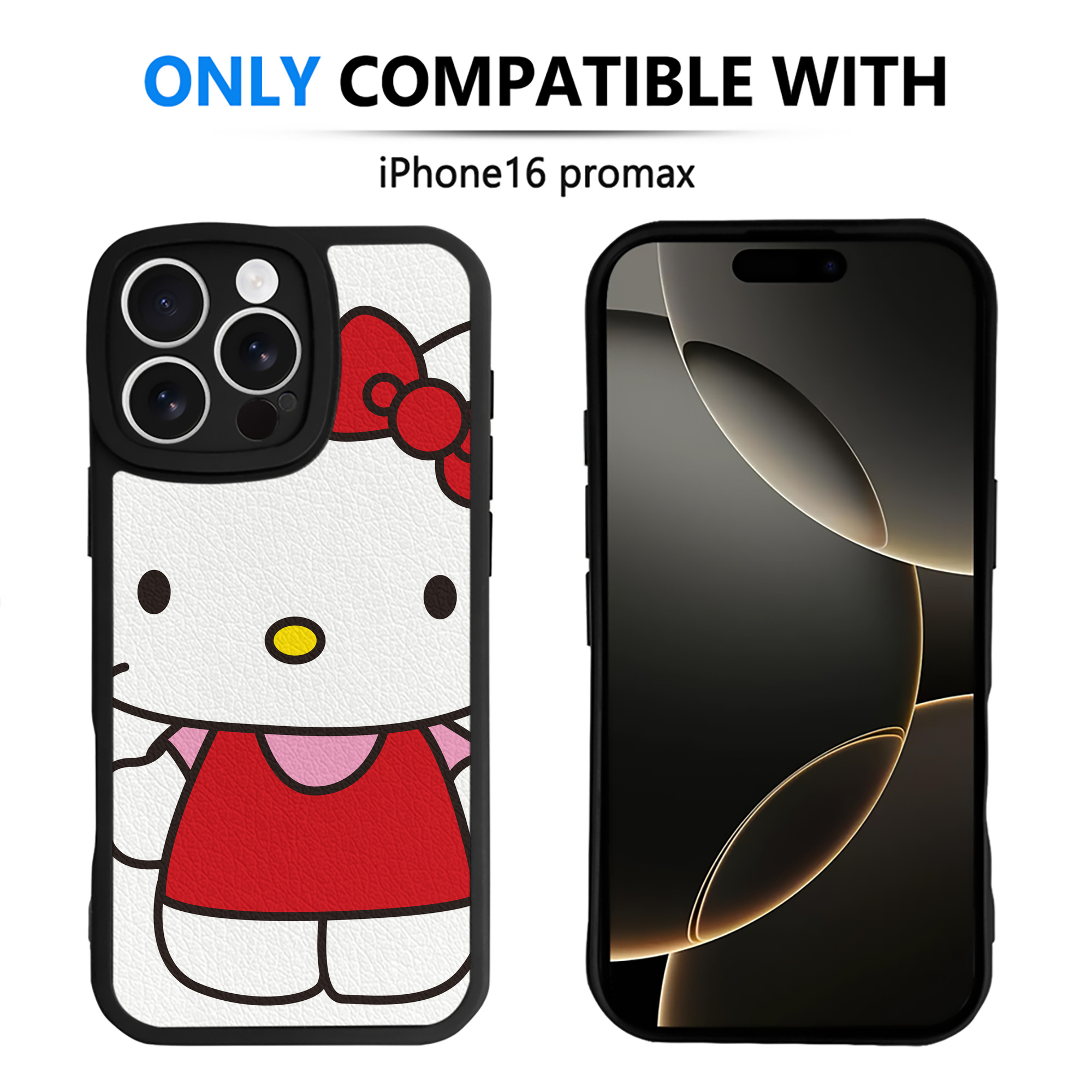 （画像用） Hello Kitty ハローキティ 【iPhone 16シリーズ対応】シリコンスマホケース（レザー調） 材質：シリコン